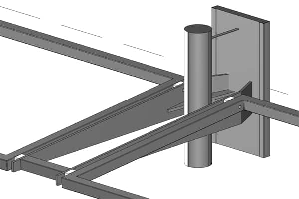 Bespoke awning mounting brackets, fabrication and installation